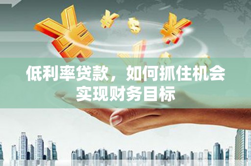 志丹低利率贷款，如何抓住机会实现财务目标
