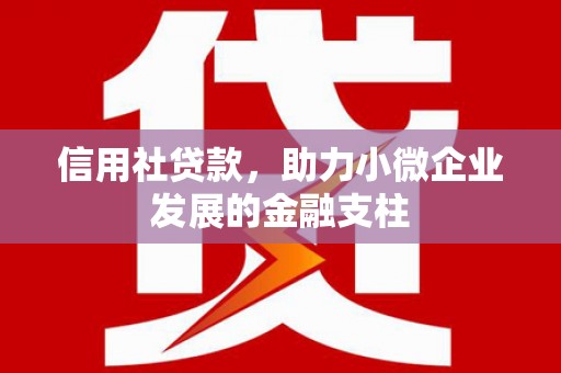志丹信用社贷款，助力小微企业发展的金融支柱
