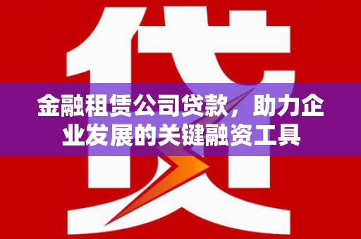 志丹金融租赁公司贷款，助力企业发展的关键融资工具