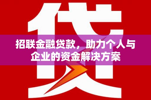 志丹招联金融贷款，助力个人与企业的资金解决方案