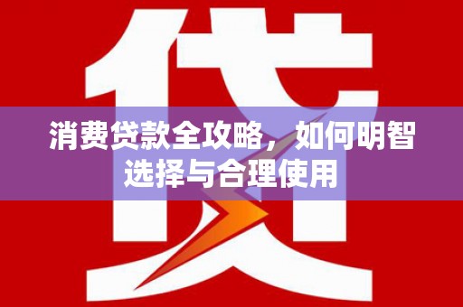 志丹消费贷款全攻略，如何明智选择与合理使用