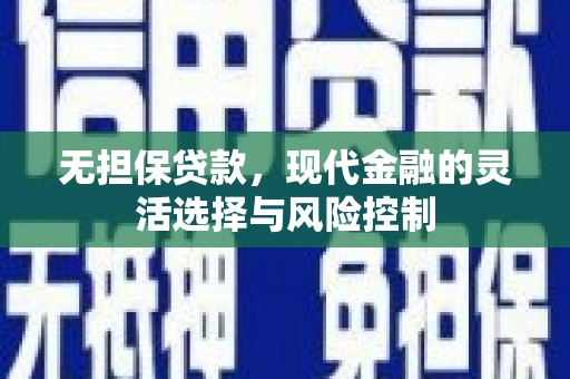 志丹无担保贷款，现代金融的灵活选择与风险控制