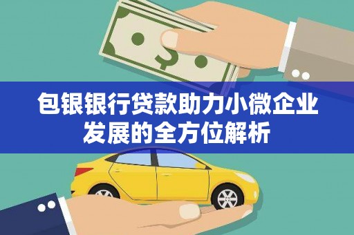 志丹包银银行贷款助力小微企业发展的全方位解析
