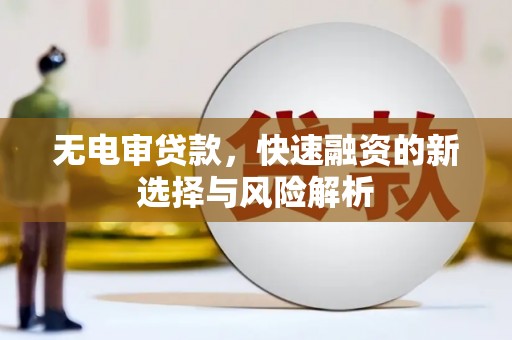 志丹无电审贷款，快速融资的新选择与风险解析