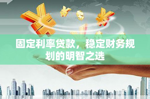 志丹固定利率贷款，稳定财务规划的明智之选