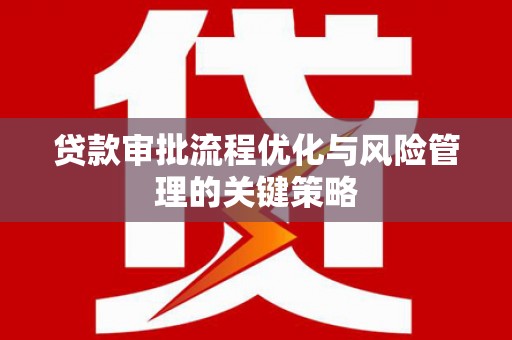 志丹贷款审批流程优化与风险管理的关键策略