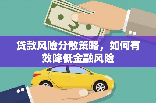 志丹贷款风险分散策略，如何有效降低金融风险