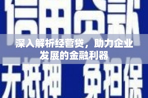 志丹深入解析经营贷，助力企业发展的金融利器