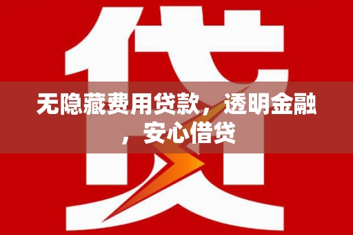 志丹无隐藏费用贷款，透明金融，安心借贷