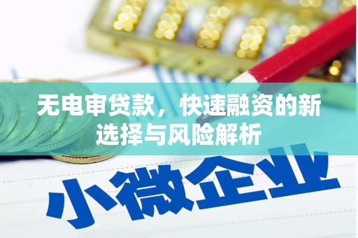 志丹无电审贷款，快速融资的新选择与风险解析