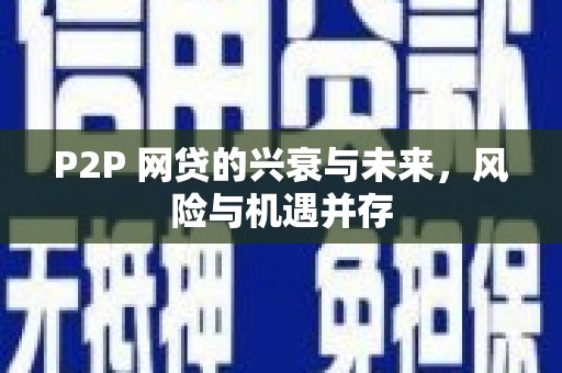 志丹P2P 网贷的兴衰与未来，风险与机遇并存
