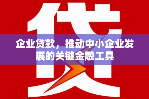 志丹企业贷款，推动中小企业发展的关键金融工具