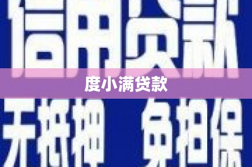 志丹度小满贷款