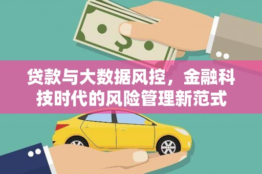 志丹贷款与大数据风控，金融科技时代的风险管理新范式