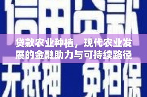 志丹贷款农业种植，现代农业发展的金融助力与可持续路径