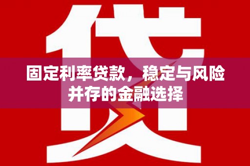 志丹固定利率贷款，稳定与风险并存的金融选择