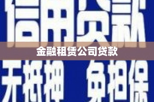 志丹金融租赁公司贷款