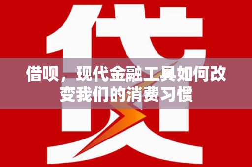 志丹借呗，现代金融工具如何改变我们的消费习惯