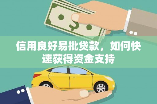 志丹信用良好易批贷款，如何快速获得资金支持