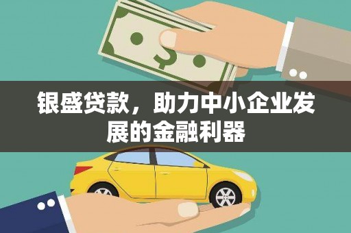 志丹银盛贷款，助力中小企业发展的金融利器