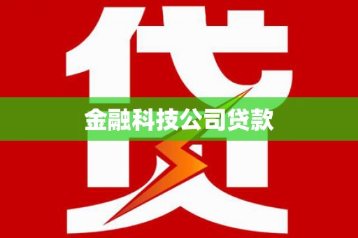 志丹金融科技公司贷款