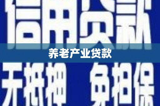 志丹养老产业贷款