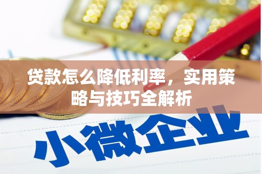志丹贷款怎么降低利率，实用策略与技巧全解析