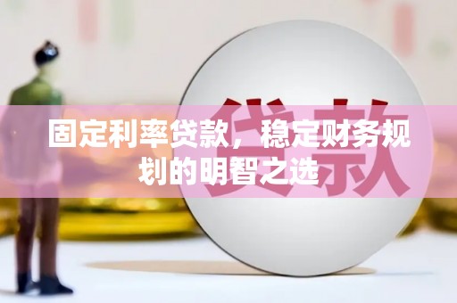 志丹固定利率贷款，稳定财务规划的明智之选