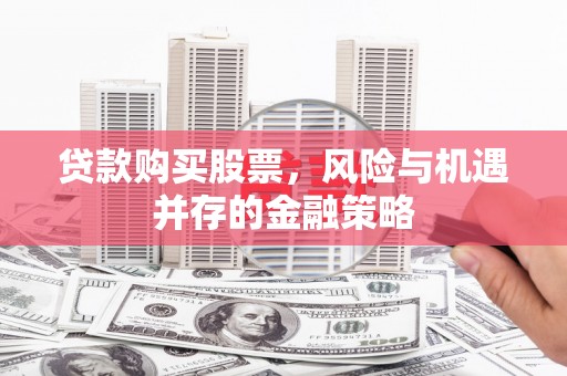 志丹贷款购买股票，风险与机遇并存的金融策略