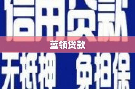志丹蓝领贷款