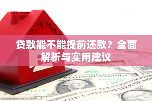 志丹贷款能不能提前还款？全面解析与实用建议