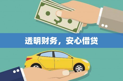 志丹透明财务，安心借贷