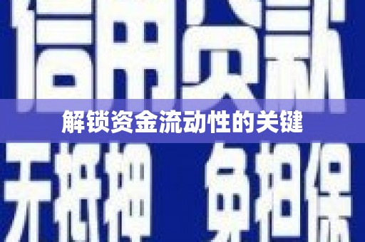 志丹解锁资金流动性的关键