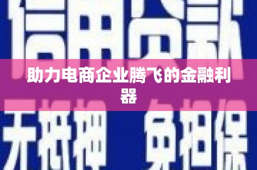 志丹助力电商企业腾飞的金融利器