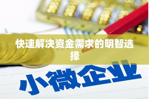 志丹快速解决资金需求的明智选择