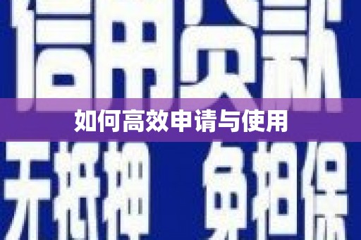 志丹如何高效申请与使用