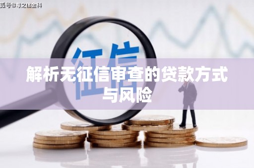 志丹解析无征信审查的贷款方式与风险