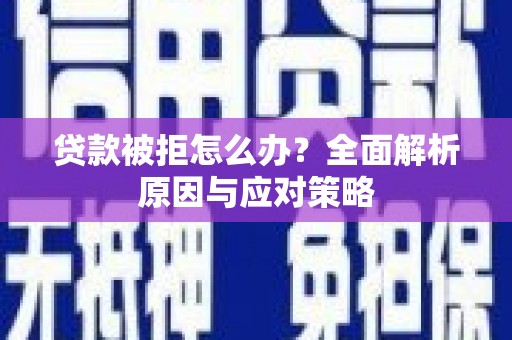 志丹贷款被拒怎么办？全面解析原因与应对策略